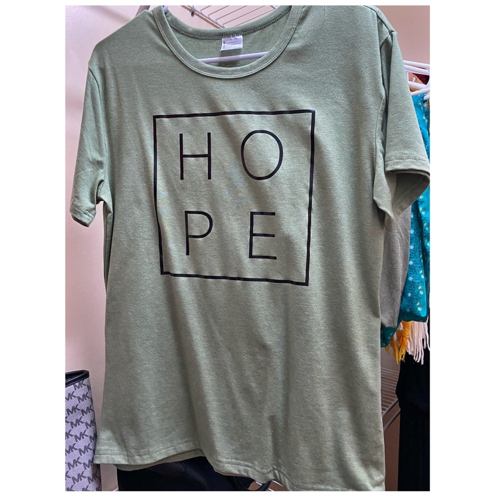 HOPE army green t shirt